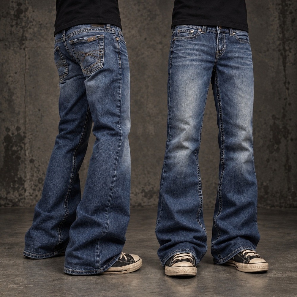 28x30 Faded Blue Bootcut Jeans Y2K 2000s